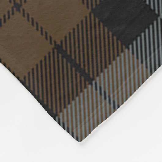 スコッツブラックウォッチウェザーズタータンチェックプレイド フリースブランケット (角)