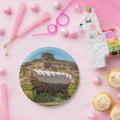 スコッツブラフ国立記念碑でカバーされたワゴン ペーパープレート (パーティー)