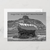 スコッツブラフ国立記念碑でカバーされたワゴン ポストカード (正面/裏面)