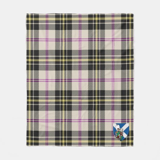 スコッツマクファーソンドレス古代タータンチェックプレイド フリースブランケット (正面)