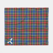 スコッツマクベスモダンタータンチェックプレイド フリースブランケット (正面(横))