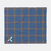 スコッツマクラインオブローチブイエ狩りエンシェントタルタ フリースブランケット (正面(横))