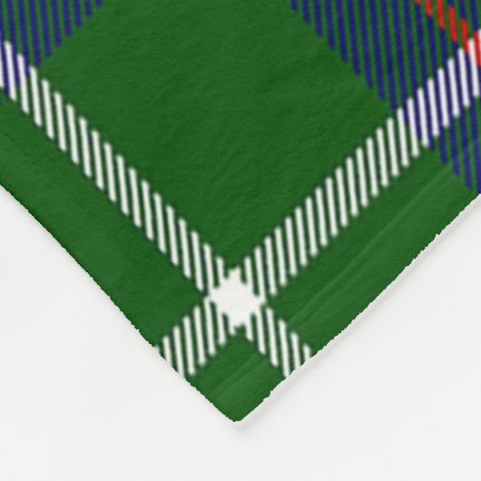 スコッツマッキンタイア狩りモダンタータンチェックプレイド フリースブランケット (角)