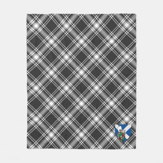 スコッツメンジーズタータンチェックプレイド フリースブランケット (正面)