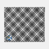 スコッツメンジーズタータンチェックプレイド フリースブランケット (正面(横))