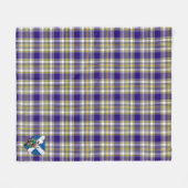 スコッツリビングストーンドレスタータンチェックプレイド フリースブランケット (正面(横))