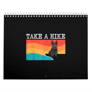 スコッテおもしろいィッシュ·テリアー·グラフィックハイキングをする カレンダー