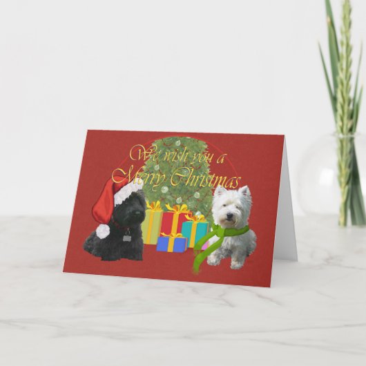 スコッティとウェスティのクリスマスウィッシュ シーズンカード (正面)
