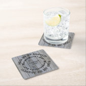 スコッティをビール！ウッドルックバーまたはマンケーブ名 スクエアペーパーコースター (インサイチュ)