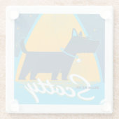 スコッティを上げる ガラスコースター (裏面)