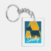 スコッティを上げる キーホルダー (正面左)