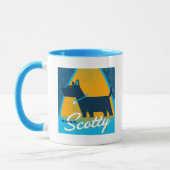 スコッティを上げる マグカップ (左)