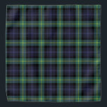 スコッティクラシックッシュパープルブラックグリーンタータンチェックプレイド バンダナ<br><div class="desc">古き良き伝統の色をこの紫の緑の黄色と黒のタータンチェックの格子縞のプリントバンダナ</div>