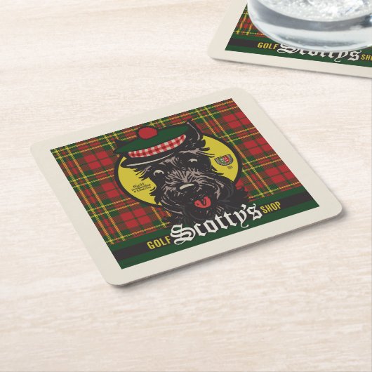 スコッティズゴルフショップ スクエアペーパーコースター (アングル)