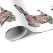 スコッティテリア幾何パターンシルエットプレイド ラッピングペーパー (ロールコーナー)