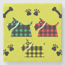 スコッティテリア犬かわいいテリアおもしろいズがThrを繁殖 ストーンコースター