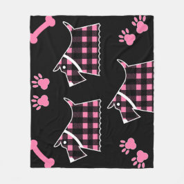 スコッティテリア犬かわいいテリアおもしろいズがThrを繁殖 フリースブランケット