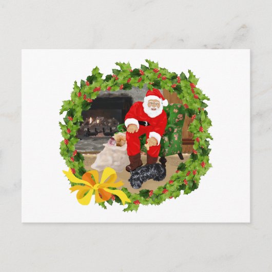 スコッティドッグのクリスマス シーズンポストカード (正面)