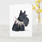 スコッティドッグパーティーアニマル カード (黄色い花)