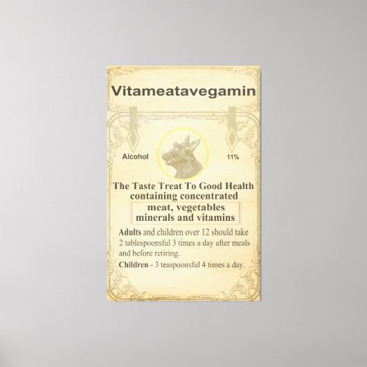 スコッティビタメアタベガミン キャンバスプリント (正面)