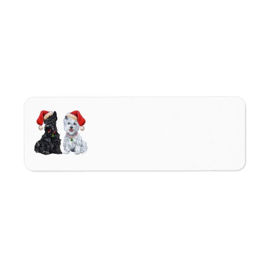 スコッティーとウェスティーのクリスマスキャロル ラベル (正面)
