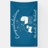 スコッティードッグ赤ちゃんシャワースコティッシュテリアブルー 横断幕 (縦)