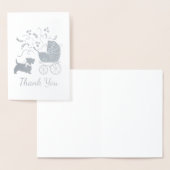 スコッティードッグ赤ちゃんシャワーパピースコティッシュテリアグレー 箔カード (ディスプレー)