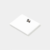 スコッティー犬がボホーフローラシルエット ポストイット (アングル)