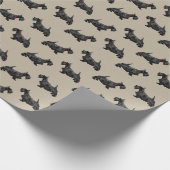 スコッティー犬(タータンチェックカラー) ラッピングペーパー (角)