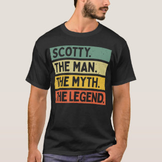 スコッティー男へ マイペースな伝説の面白い 名言入りグッズ Tシャツ