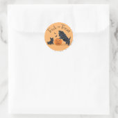 スコッティー お父さんと子犬のハロウィン ラウンドシール (バッグ)