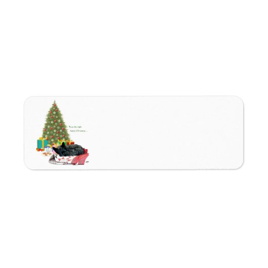 スコッティー クリスマス ナップラベル ラベル (正面)