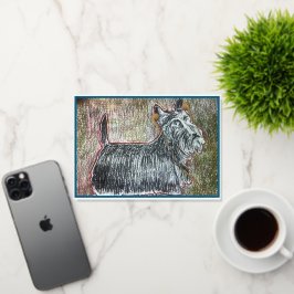 スコッティ音楽カード 箔グリーティングカード