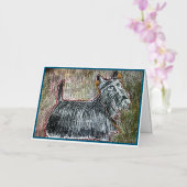 スコッティ音楽カード 箔グリーティングカード (蘭)