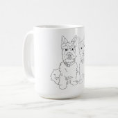 スコッティ・ドッグ・デュオ コーヒーマグカップ (正面左)