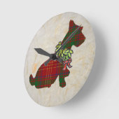 スコッティ・ドッグ・メリーラフ！ラフ！ ラウンド壁時計 (傾斜)