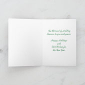 スコッティ·ドッグ·メリー·クリスマス·グリーン·ストライプカード シーズンカード (内部)