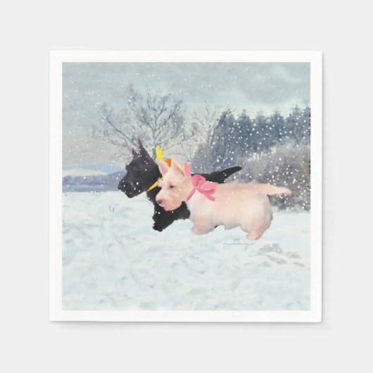 スコッティ・ププス スタンダードカクテルナプキン (正面)