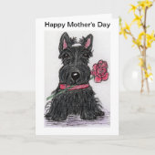 スコッティ·マザーズ·デイ·カードムナナ·ワイフ·スコティッシュ カード (黄色い花)