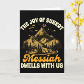 スコットでのユダヤ人の喜び スコット祭の喜び メシアは私たちと共に宿る カード (黄色い花)