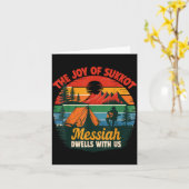 スコットでの喜び メシアは私たちと共に宿る ユダヤ教のホ カード (黄色い花)