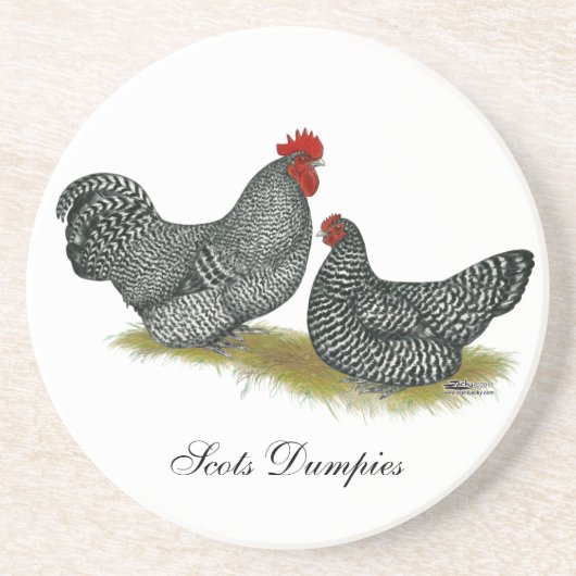 スコットのずんぐりした鶏 コースター (正面)