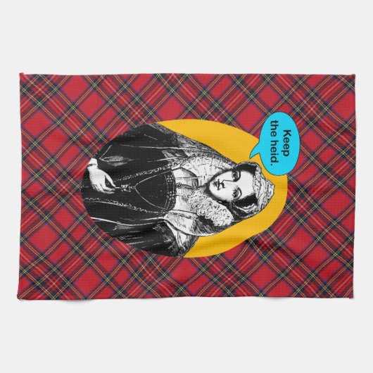スコットのスチュワートのタータンチェックのふきんのメリー女王 キッチンタオル (横)