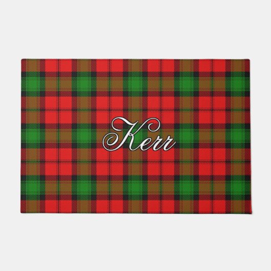 スコットのヴィスタの一族のKerrのタータンチェック格子縞 ドアマット (正面)