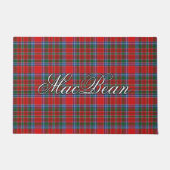 スコットのヴィスタの一族のMacBean MacBainのタータンチェック格子縞 ドアマット (正面)