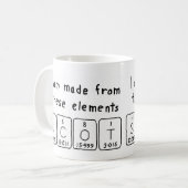 スコットの周期表の名前のマグ コーヒーマグカップ (正面左)