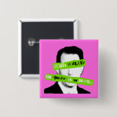 スコットの歩行者ウィスコンシンの"Dubya" 缶バッジ (正面&裏面)