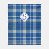 スコットカスタムランドの旗色タータンチェックの格子模様： フリースブランケット (正面)