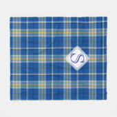 スコットカスタムランドの旗色タータンチェックの格子模様： フリースブランケット (正面(横))