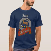 スコットクランバッジとタータン Tシャツ (正面)